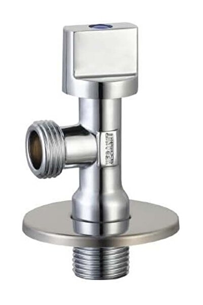 HESANIT صمام زاوية نحاسي 1/2 * 1/2 مع روزيت كروم