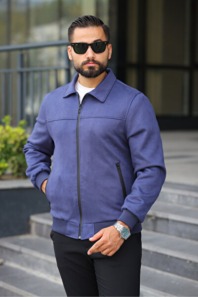 BASEL.CO ЧОЛОВІЧИЙ КОМІР ПОЛО СЕЗОННА ЗАМШЕВА КУРТКА НА ПІДКЛАДЦІ