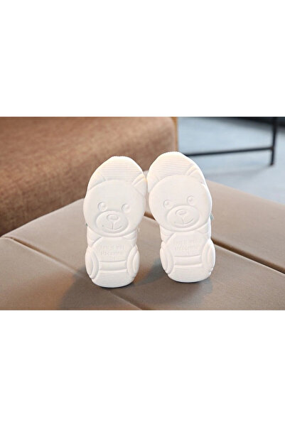 Bebelul Adidasi albi cu dungi maro