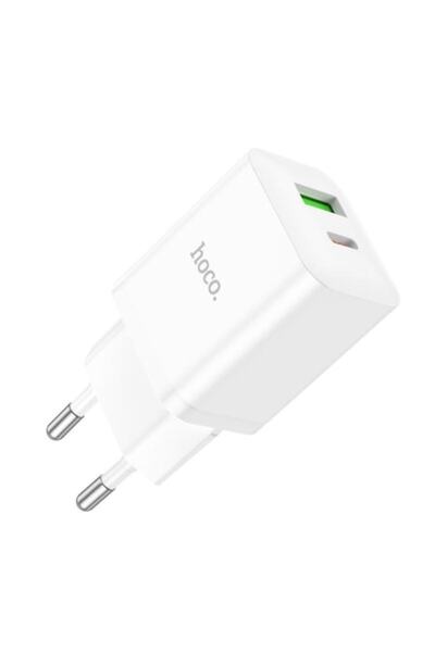 Hoco Încărcător de perete N28 cu încărcare rapidă PD20W 2xUSB, alb