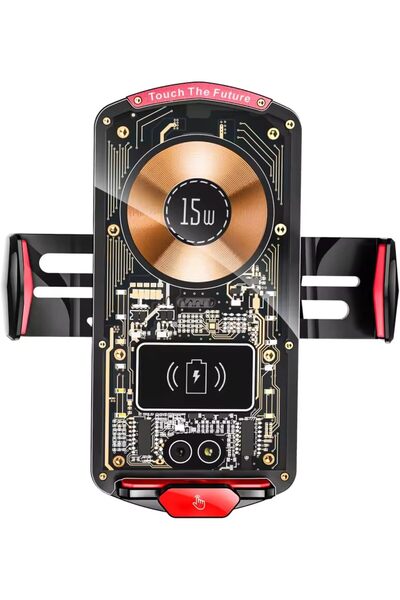 AutoFamily حامل هاتف لاسلكي للسيارة من AUTO FAMILY، حامل شحن الهاتف للسيارة