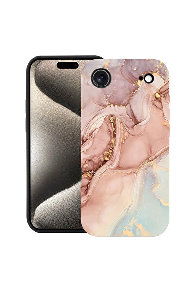 bestcase Carcasă premium din silicon pentru Apple iPhone 17 Air, roz marmoră,...