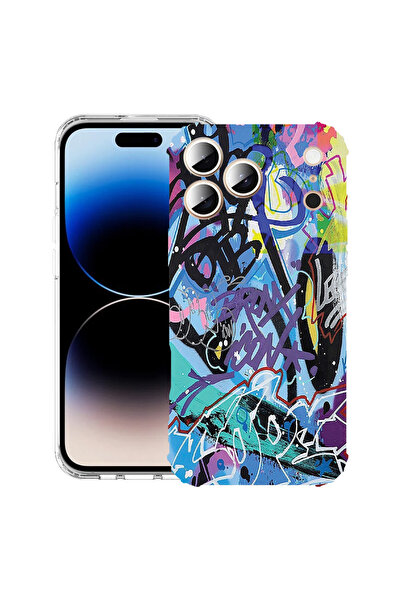 bestcase Carcasă antișoc pentru Apple iPhone 17 Pro, Graffiti, 2052025 AS 1184