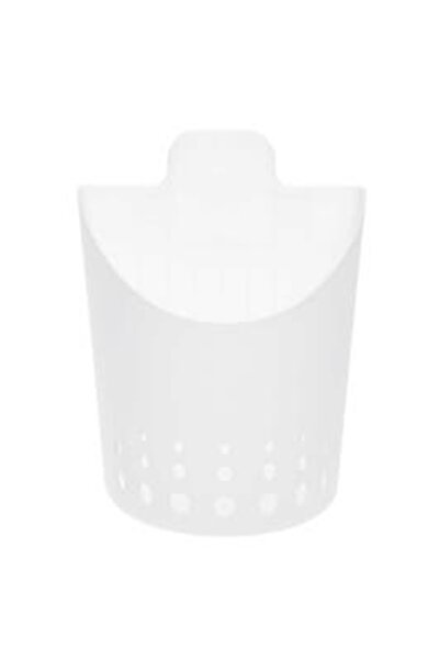 Tesa Bathroom Shelf Waterproof, Plastic + Stainless Steel, Adhesive Mount, White Finish, Single Shel