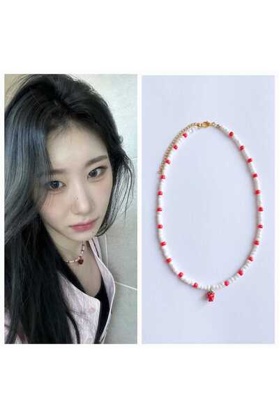 REN AKSESUAR Kpop Itzy Chaeryeong Strawberry Necklace