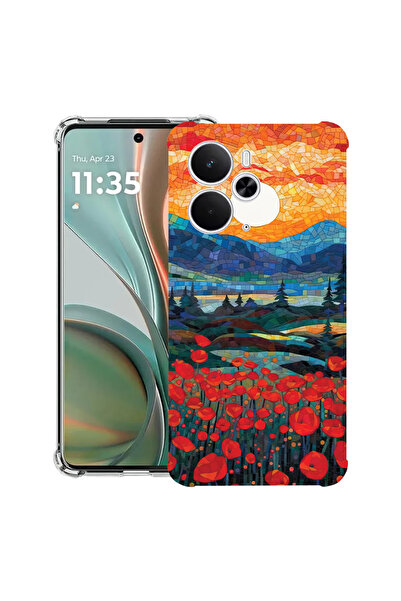 bestcase Carcasă antișoc pentru Poco M7 Pro 5G, cu design Poppies în apus de soare, 2099994 AS 1274