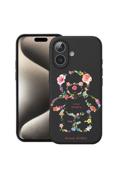 bestcase Husă premium din silicon pentru Apple iPhone 17, Teddy Bear Live Sim...