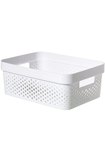 CURVER Storage Box Infinity Recycled, Plastic, with Handles, 11 L, White, 35.6 x 26.6 x 13.6 cm