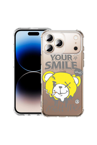 bestcase Carcasă antișoc pentru Apple iPhone 17 Pro Max, Ursuleț de pluș Zâmb...