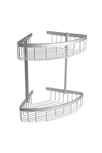 Romtatay Raft de baie Ice, aluminiu, montare pe colț, finisaj cromat, două ra...