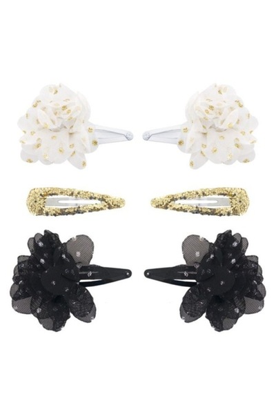 ANTBRO Set 6 agrafe de păr pentru copii Antbro® cu flori din material textil