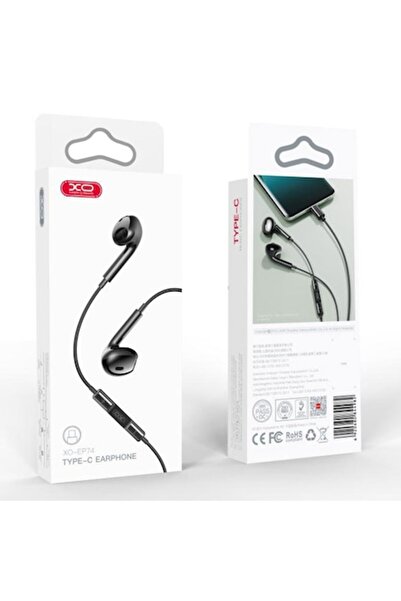Xo Wired Headphones (EP74), In Ear, USB-C, 1.2m, Mic & Volume Key, HiFi, Black