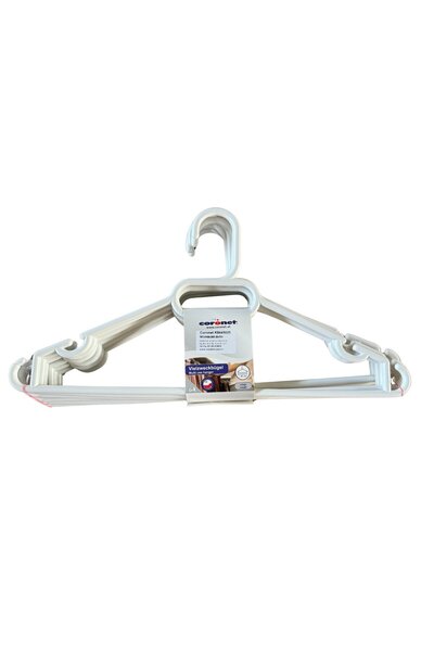 Coronet Umerașe Coronet, plastic, 43 cm, albe, set de 6 bucăți