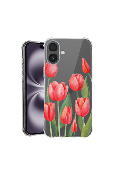 bestcase Carcasă antișoc pentru Apple iPhone 17, Lalele roșii, 2052024 AS 633