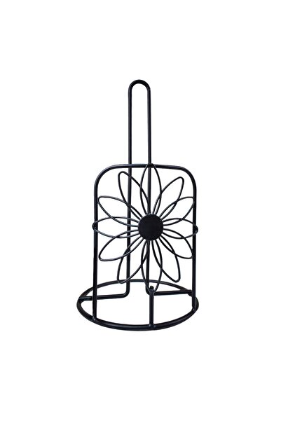 Naimeed Θήκη για ρολό χαρτιού κουζίνας, D 4772, Μεταλλική, Μαύρη, 14 x 27 εκ.