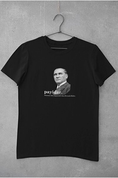 LiyAdaCo Tricou unisex negru, 29 octombrie, 23 aprilie, 10 noiembrie, 19 mai, design special ATATURK supradimensionat tricou