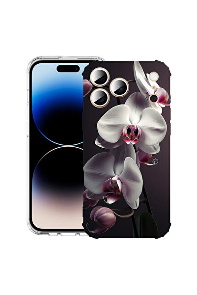 bestcase Удароустойчив калъф за Apple iPhone 17 Pro Max, цвят Бяла орхидея, 2...