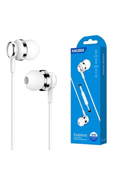 KAKU Căști cu fir (KSC-399), intraauriculare, 3,5 mm, 1,2 m, cu microfon și tastă de volum, HiFi, albe