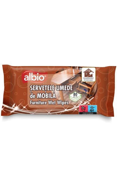 ALBİO Servetele umede pentru mobila Albio, 80 buc / pachet