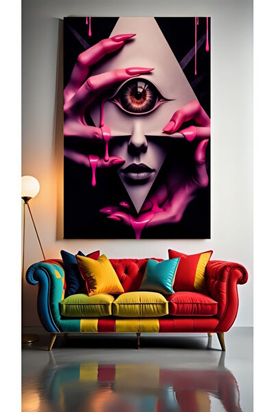 özkacar TRENCIUL EYE V1 Tablou pe pânză pentru decorarea casei, perete, salon...