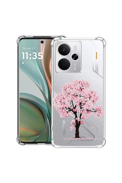 bestcase Carcasă antișoc pentru Realme 14 5G, flori de cireș, 2052023 AS 1833