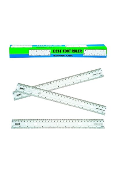 FARA Transparent Flexible Ruler 30 cm, Set of 25 Pieces