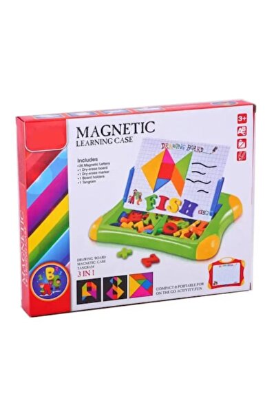 Toy Set Tabla Magnetica cu 26 litere, marker negru pentru desenat cu buretel