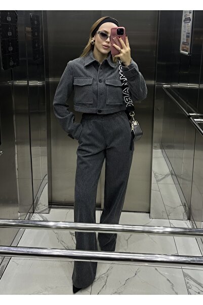 RAVİ Striped Stamp Suit