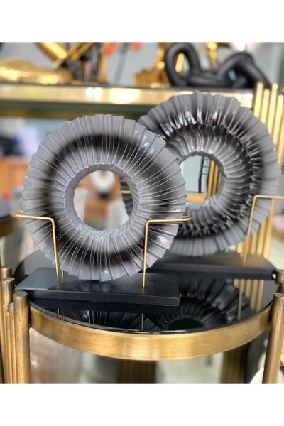 Mirsa Global 2 Li Dekoratif Disk Biblo Modern Özel Tasarım Obje