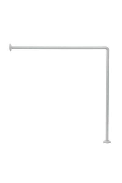 KADDA Bară pentru perdea de duș, aluminiu, alb, SW133A, 80 x 80 cm