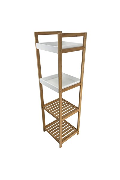 KADDA Raft de baie Bamboo Bamboo ML210942, montat pe podea, bambus + finisaj ...