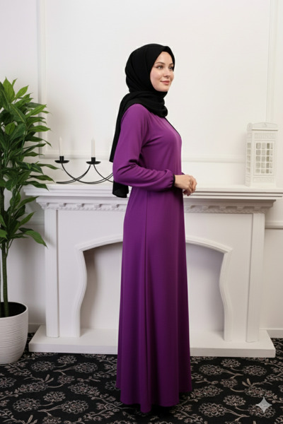 Defkay Tek parça kruvaze yandan bağlamalı kadın namaz elbisesi sabahlık