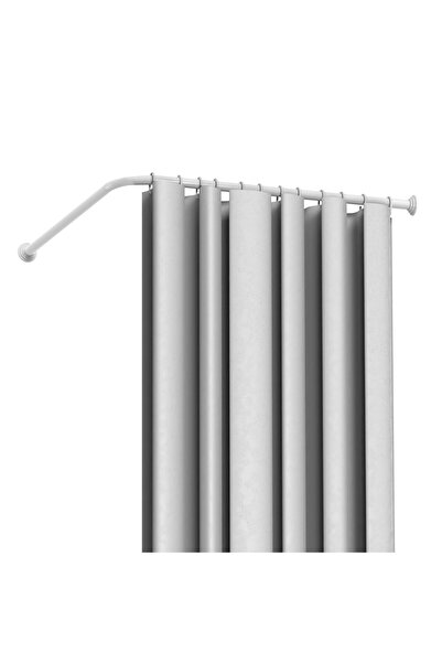 SANIPLAST Bara perdea dus, tip L, 3 FTU 900002, aluminiu, alb, 80 x 80 cm