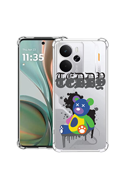 bestcase Carcasă antișoc pentru Realme 14 5G, culori pastelate cu ursuleț de ...