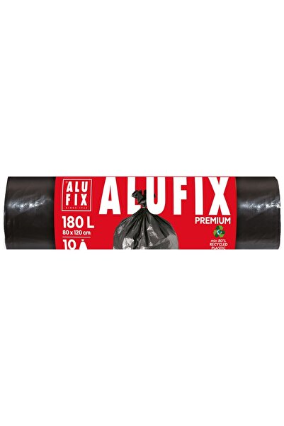 alufix Торби за боклук / торби за боклук Professional, черни, 180 л, 10 бр.