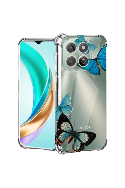 bestcase Carcasă antișoc pentru Honor X7d / 400 Smart, fluturi albaștri frumo...