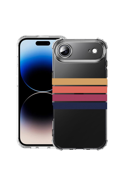 bestcase Carcasă antișoc pentru Apple iPhone 17 Air, linii retro, 2052027 AS ...