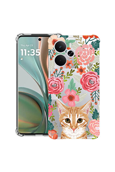 bestcase Carcasă antișoc pentru Realme 14 5G, Pisică și Flori, 2052023 AS 638