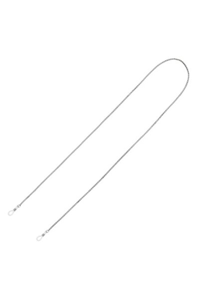 ANTBRO Silver Flat Metal Glasses Chain – Stainless Steel Unisex Glasses Strap