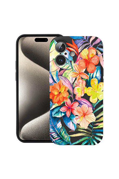 bestcase Θήκη σιλικόνης Premium για Apple iPhone 17, Λουλούδια με θέμα το τοπ...