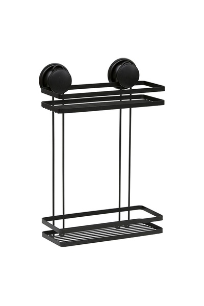 Tendance Etajera baie din metal CR91012108, montaj pe perete, finisaj negru, ...