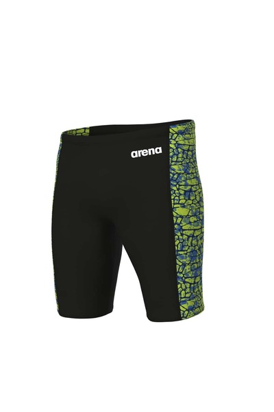 ARENA Men's Snakeskin Swim Jammer Black-Green Multi