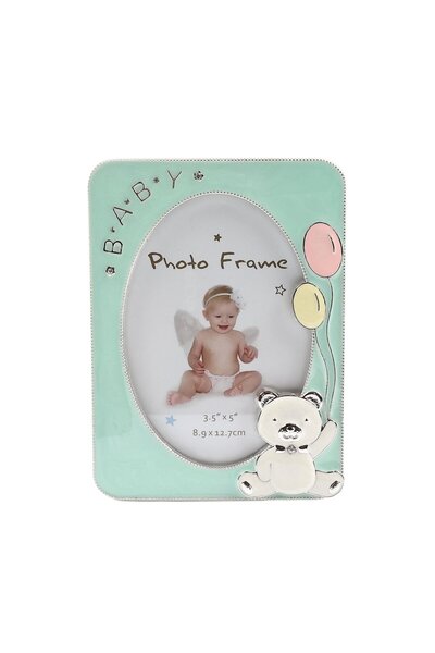 Others Ramă foto PFZ 6671, dreptunghiulară, 13 x 9, argintie + verde, metalică