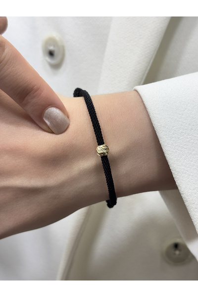 DİAMİNE PIRLANTA 14 ayar altın dorika ipli bileklik (6 mm )