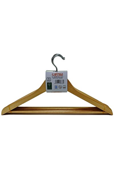 Caressa Umerase haine P 66-5 H, lemn, 44.5 x 23 cm, natur, set 5 bucati