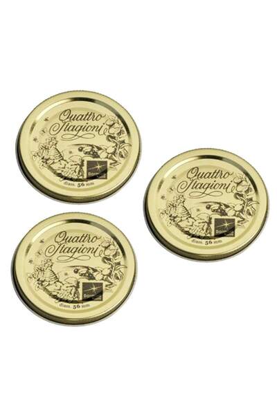 BORMIOLI Capac borcan Quattro Stagioni, metal, auriu, D 56 mm, set 3 bucati