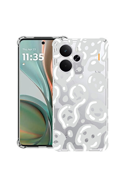 bestcase Carcasă antișoc pentru Realme 14 5G, gri acid smiley, 2052023 AS 1000