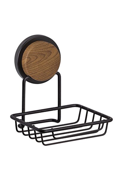 Okyanus Home Soap Dish Magic Fix MGS-704W, black + wood