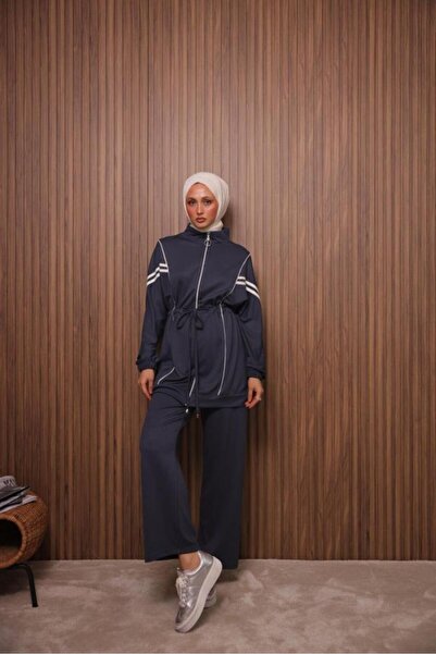 Tebrikler tekstil Women's Winter Top and Bottom Hijab Suit Model G3510