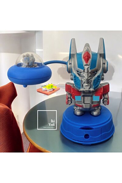 77 Transformers 77-1 Mavi Masa Lambası Şarjlı Gece Lambası Çocuk Genç Odası F...